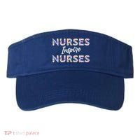 Nurses Inspire Nurses Funny Floral Nurse Quote Gift Visor thumb 0