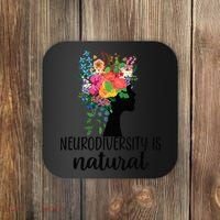 Neurodiversity Is Natural Autism Neurodivergent Coaster thumb 0