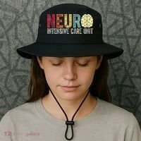 Neuro Icu Nurse Brain Nursing Intensive Care Unit Rn Bucket Hat thumb 3