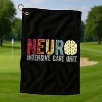 Neuro Icu Nurse Brain Nursing Intensive Care Unit Rn Golf Towel thumb 1