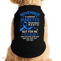 November Is National Diabetes Awareness Month Support Gift Doggie Tank thumb 0