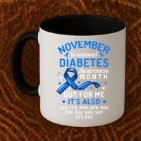 November Is National Diabetes Awareness Month Support Gift Coffee Mug thumb 2