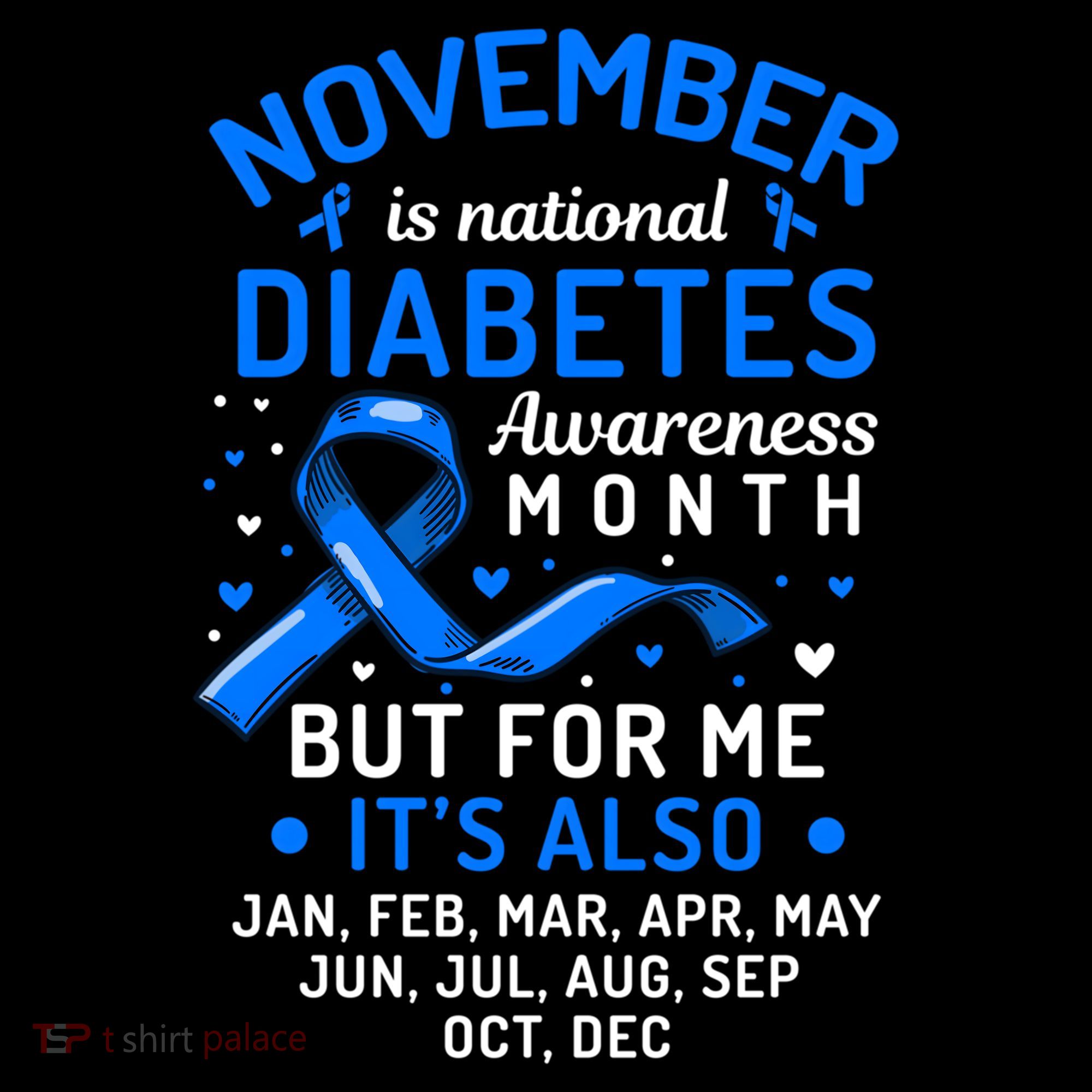 November Is National Diabetes Awareness Month Support Gift Women's Hoodie