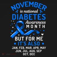 November Is National Diabetes Awareness Month Support Gift Ornament thumb 1