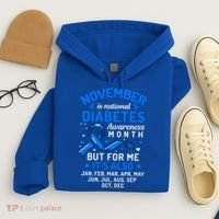 November Is National Diabetes Awareness Month Support Gift Hoodie thumb 4