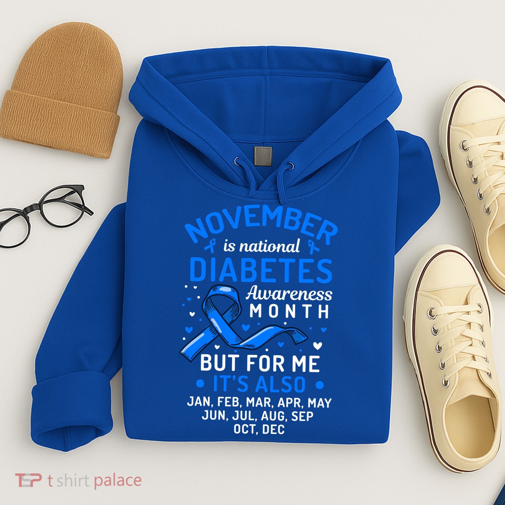 November Is National Diabetes Awareness Month Support Gift Hoodie
