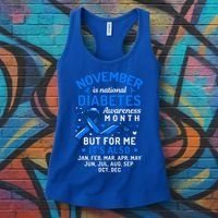 November Is National Diabetes Awareness Month Support Gift Women's Tank Top thumb 3
