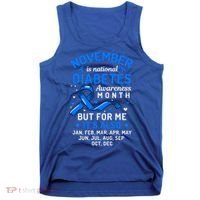 November Is National Diabetes Awareness Month Support Gift Tank Top thumb 0