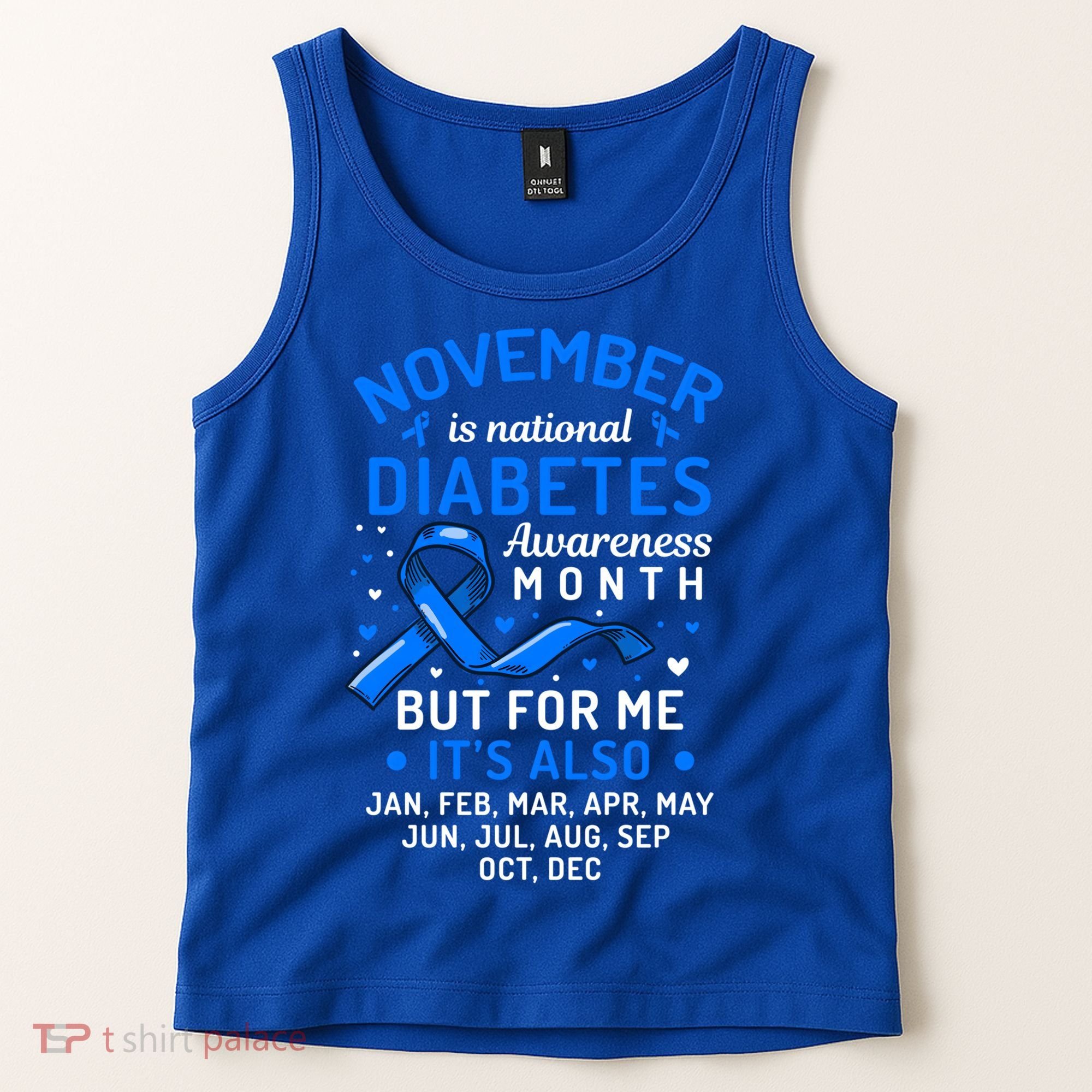 November Is National Diabetes Awareness Month Support Gift Tank Top