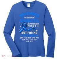 November Is National Diabetes Awareness Month Support Gift Women's Long Sleeve Shirt thumb 0