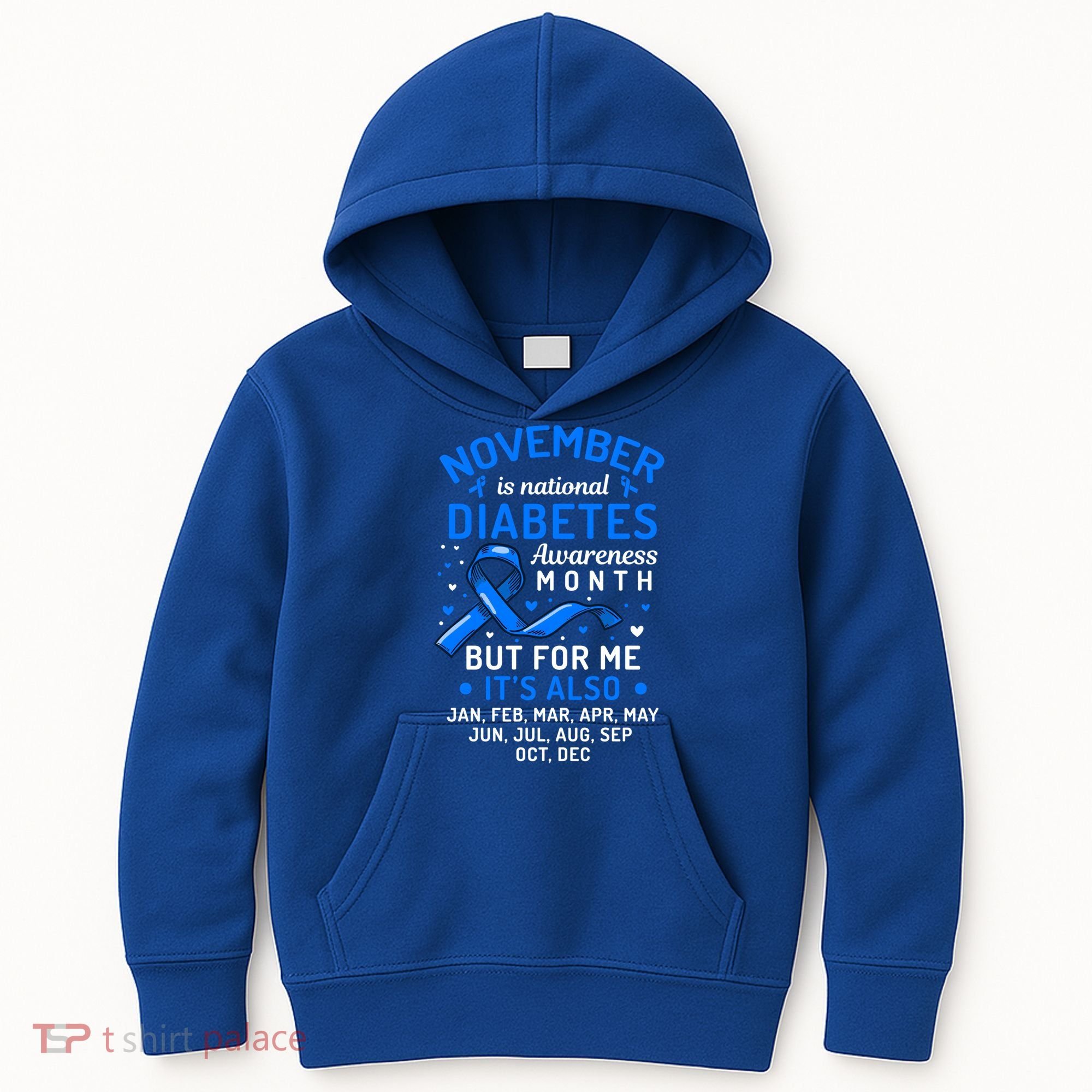 November Is National Diabetes Awareness Month Support Gift Kids Hoodie