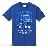 November Is National Diabetes Awareness Month Support Gift Kids T-Shirt thumb 0