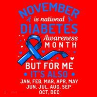 November Is National Diabetes Awareness Month Support Gift Santa Hat thumb 1