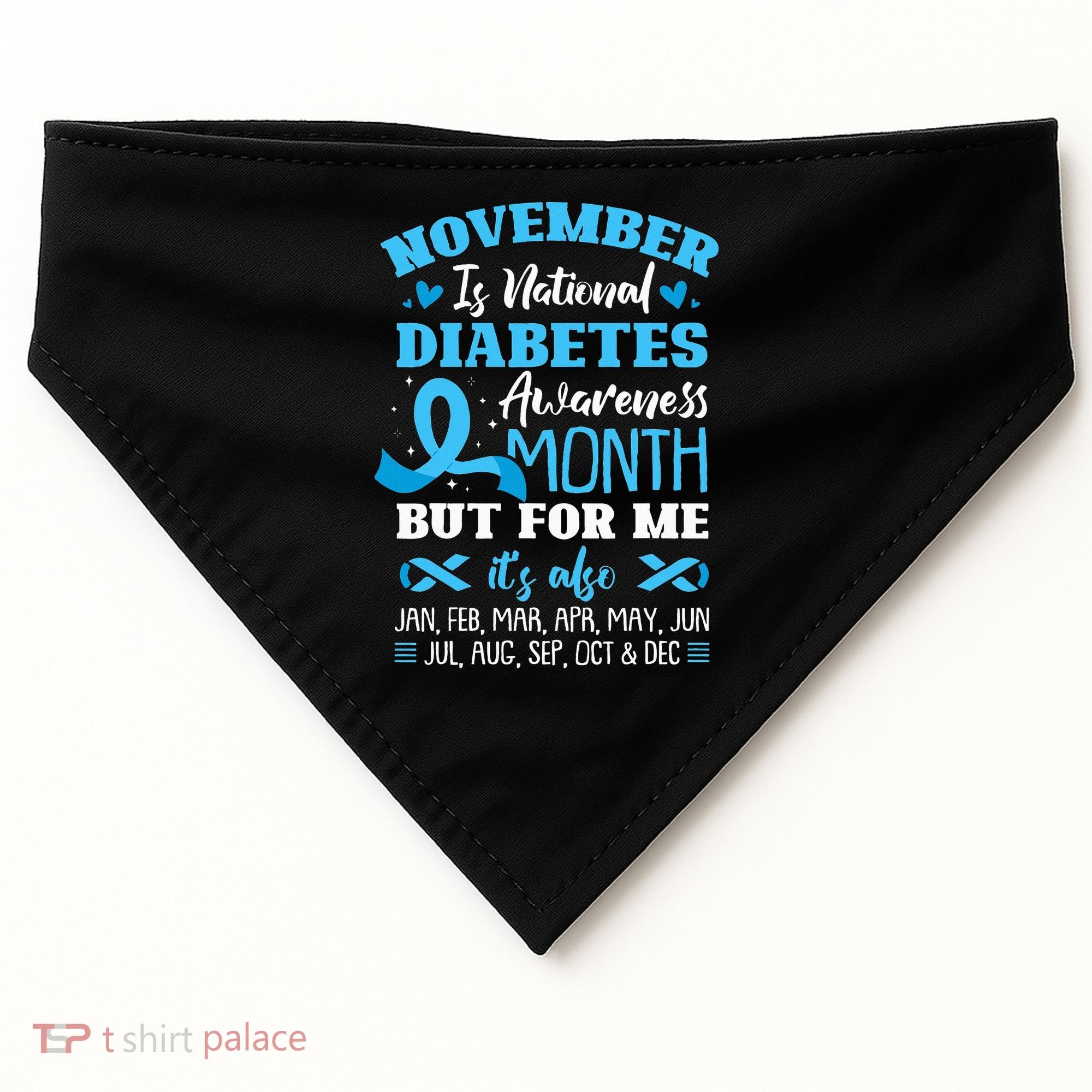 November Is National Diabetes Awareness Month  USA-Made Doggie Bandana