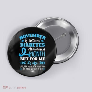 November Is National Diabetes Awareness Month  Button