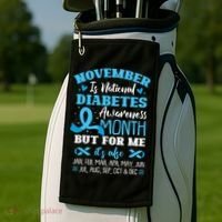 November Is National Diabetes Awareness Month  Golf Towel thumb 2