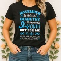 November Is National Diabetes Awareness Month  Women's T-Shirt thumb 2