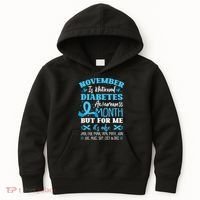 November Is National Diabetes Awareness Month  Kids Hoodie thumb 0