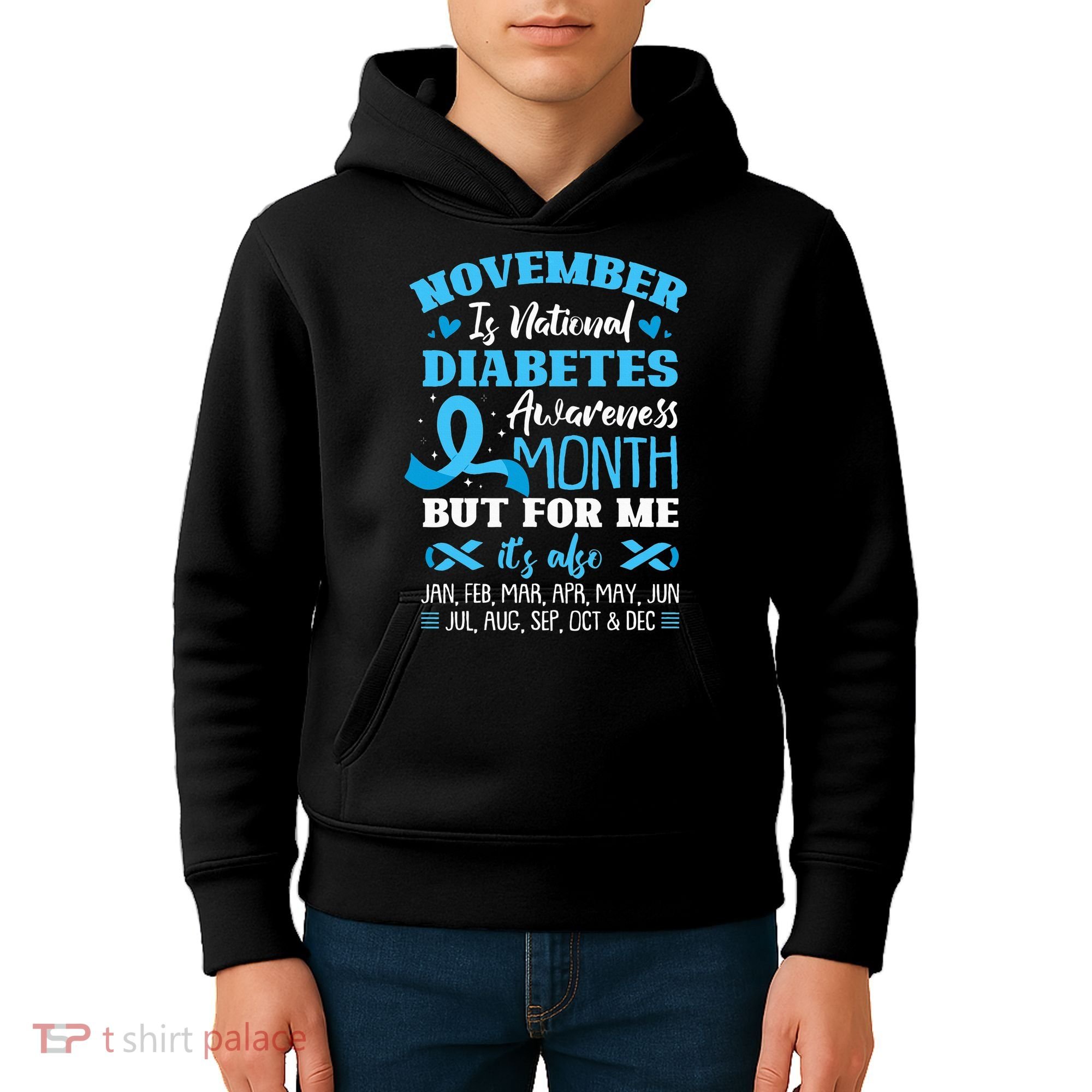 November Is National Diabetes Awareness Month  Kids Hoodie