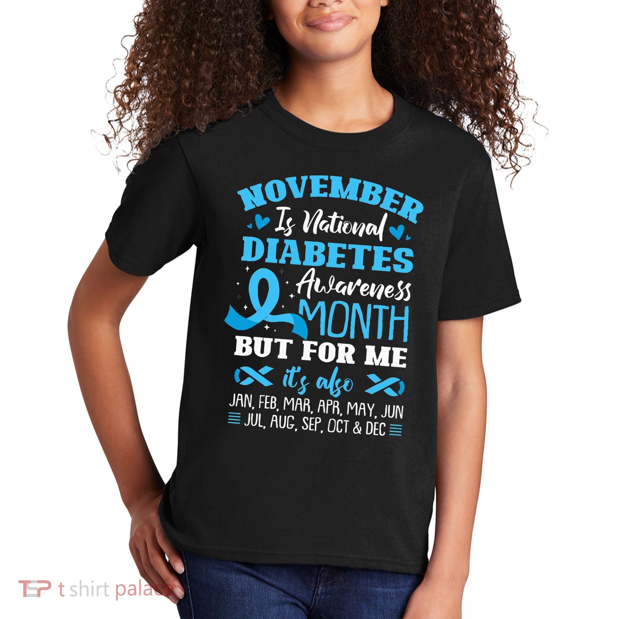 November Is National Diabetes Awareness Month  Kids T-Shirt