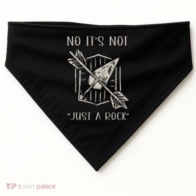 No ItS Not Just A Rock Arrowhead Hunting USA-Made Doggie Bandana
