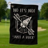 No ItS Not Just A Rock Arrowhead Hunting Golf Towel thumb 1