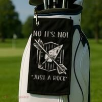 No ItS Not Just A Rock Arrowhead Hunting Golf Towel thumb 2