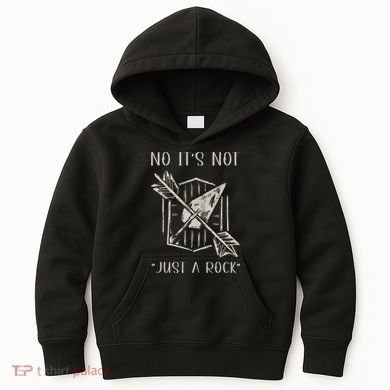 No ItS Not Just A Rock Arrowhead Hunting Kids Hoodie