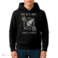 No ItS Not Just A Rock Arrowhead Hunting Kids Hoodie thumb 4