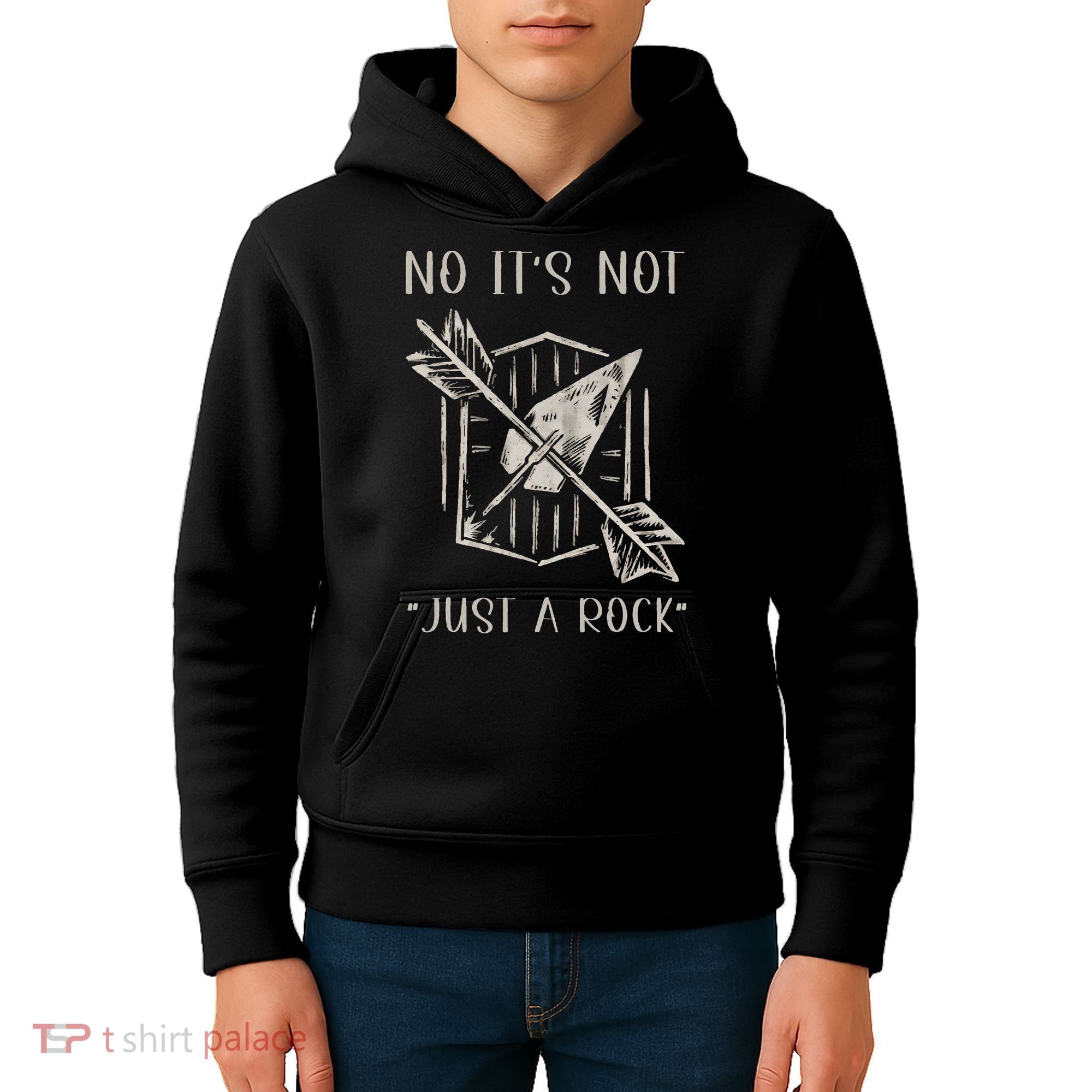 No ItS Not Just A Rock Arrowhead Hunting Kids Hoodie