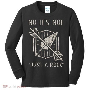 No ItS Not Just A Rock Arrowhead Hunting Kids Long Sleeve Shirt
