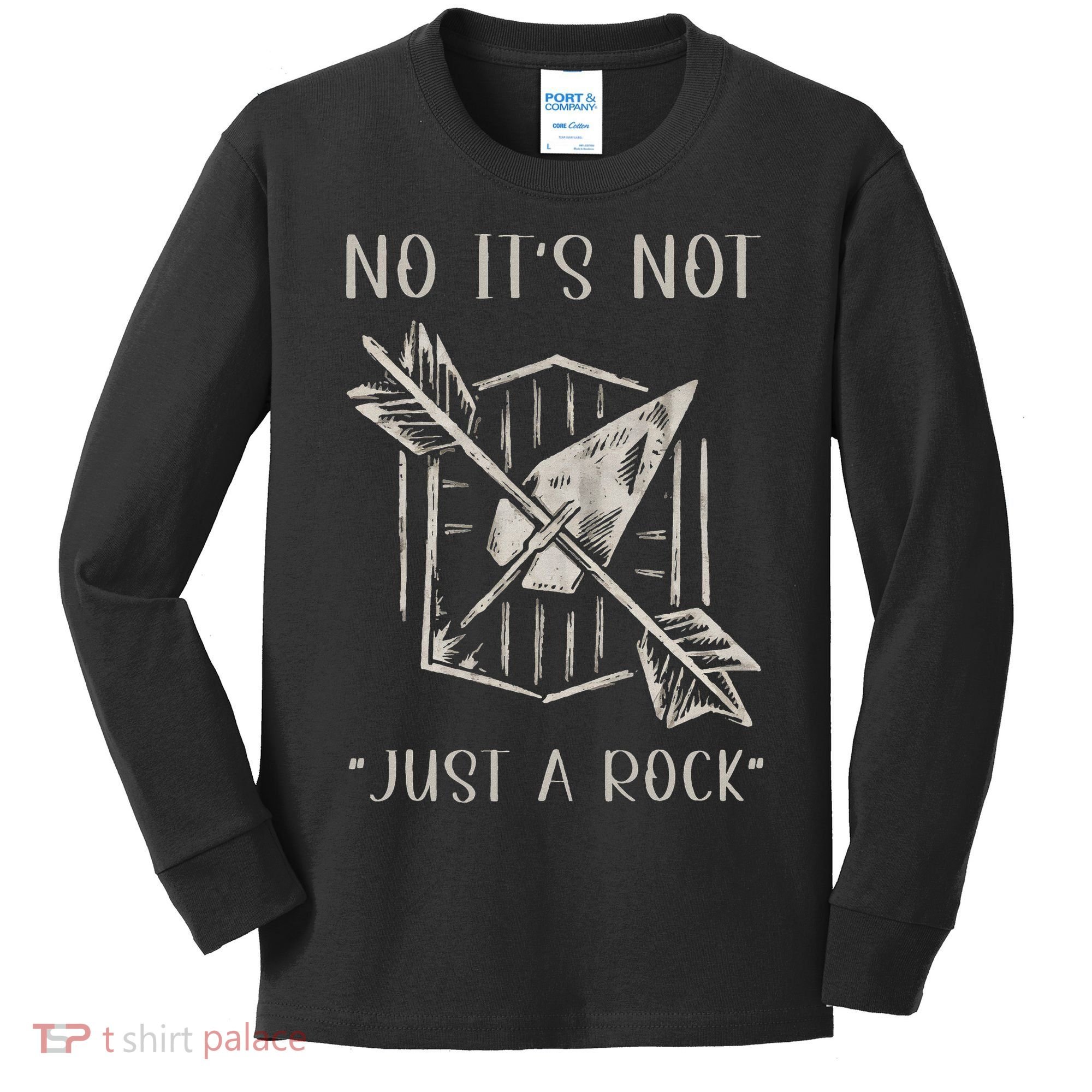 No ItS Not Just A Rock Arrowhead Hunting Kids Long Sleeve Shirt