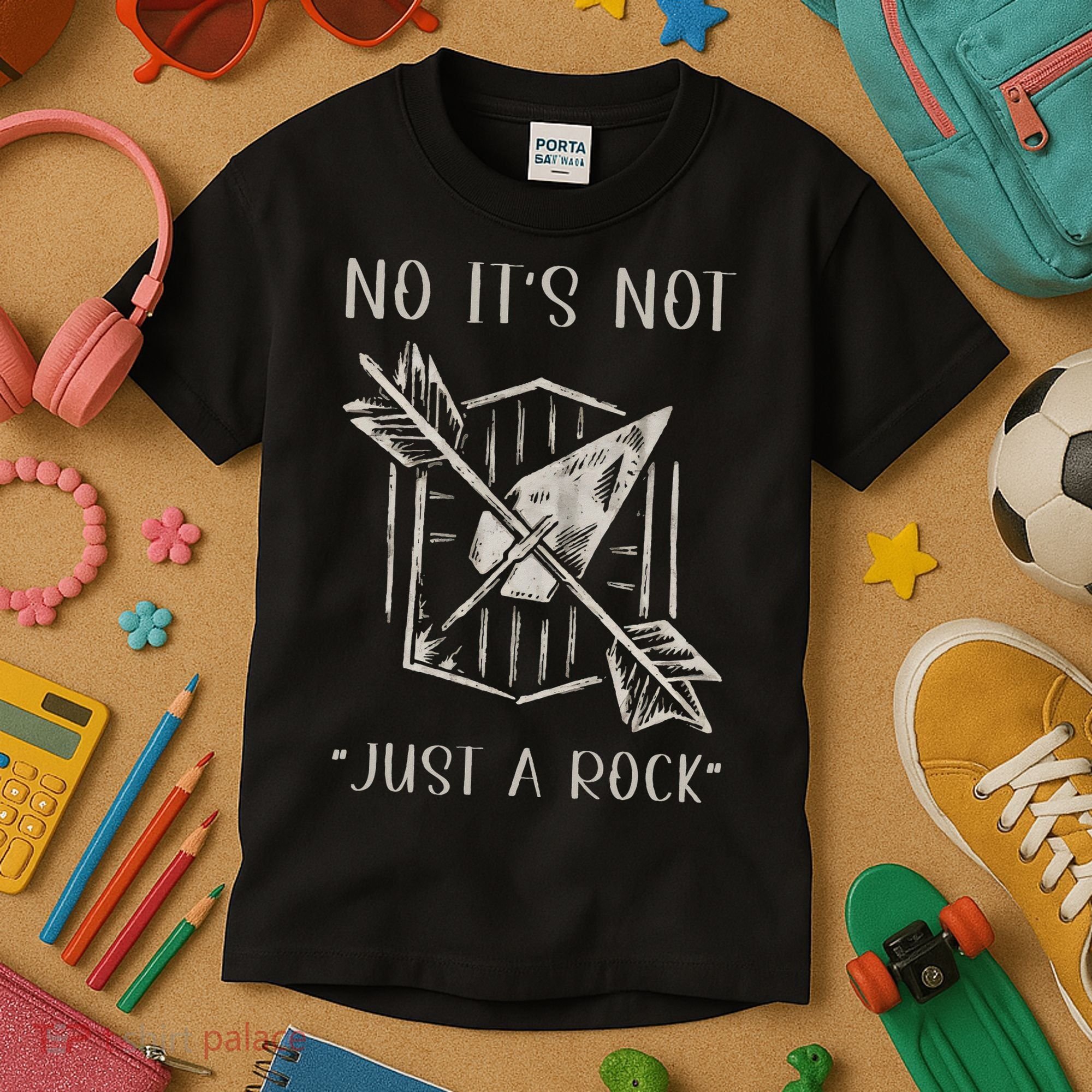 No ItS Not Just A Rock Arrowhead Hunting Kids T-Shirt