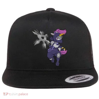 Ninja-corn Flat Bill Trucker Hat