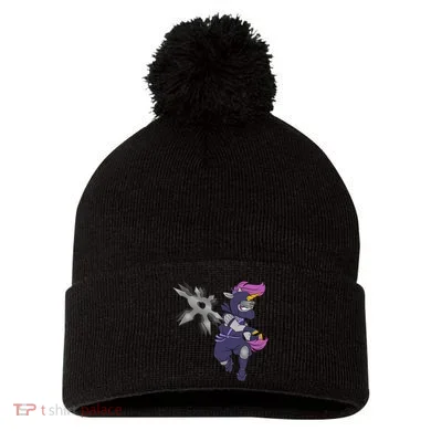 Ninja-corn Pom Pom 12in Knit Beanie