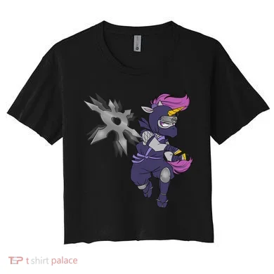 Ninja-corn Women's Crop Top Tee