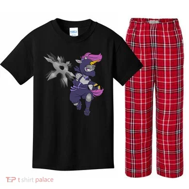 Ninja-corn Kids Plaid Pajama Set