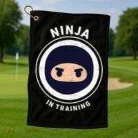 Ninja In Training  Golf Towel thumb 1