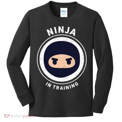 Ninja In Training  Kids Long Sleeve Shirt