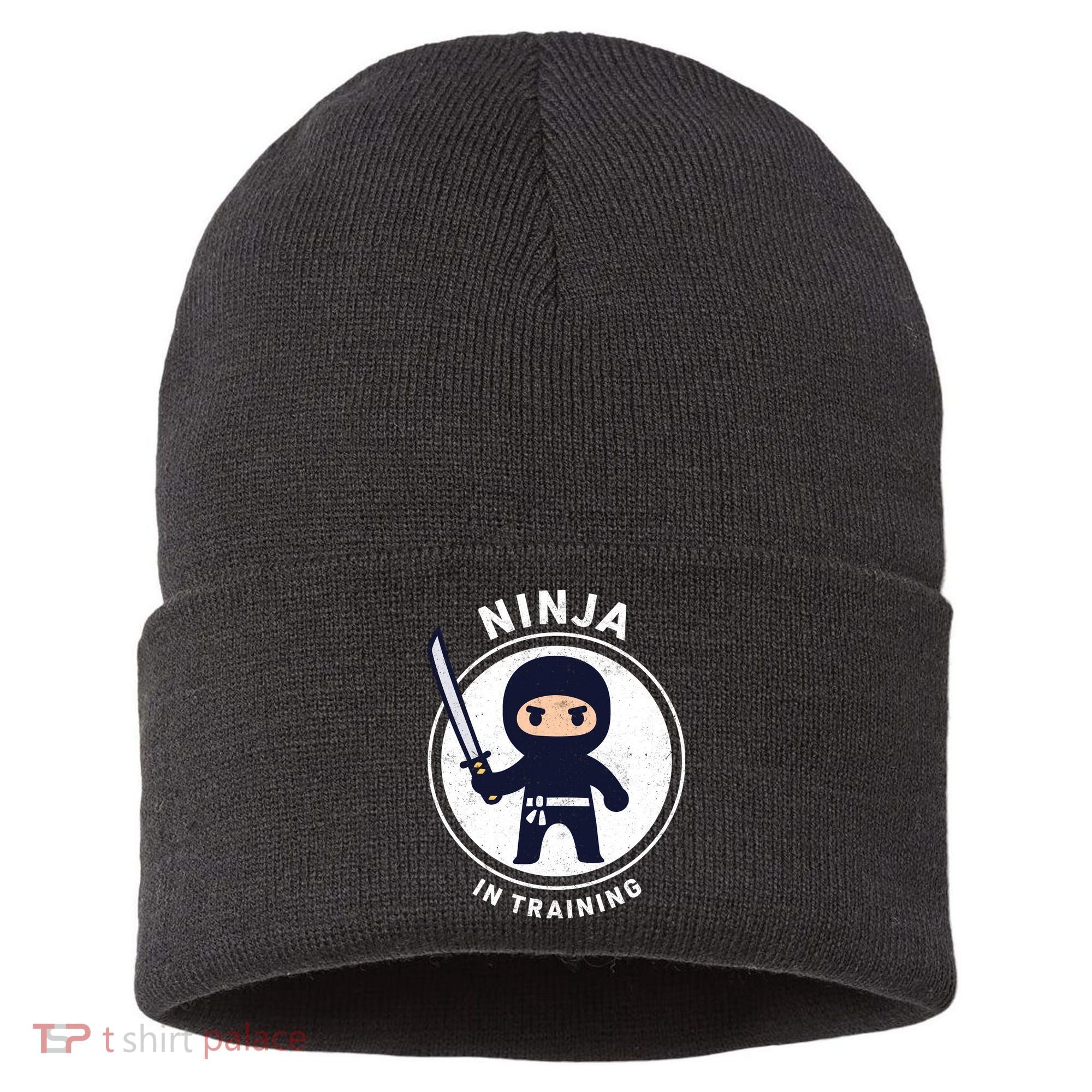 Ninja In Training Sword Sustainable Knit Beanie