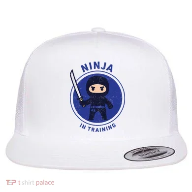Ninja In Training Sword Flat Bill Trucker Hat