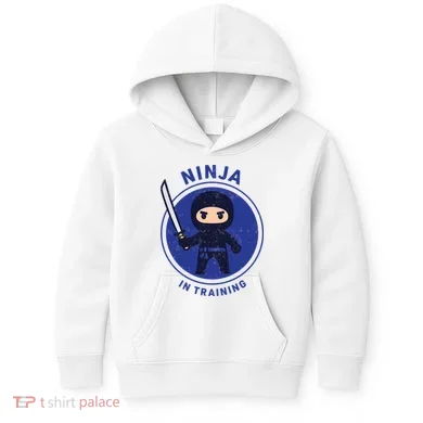 Ninja In Training Sword Kids Hoodie
