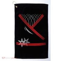 Ninja Outfit Halloween Costume Golf Towel thumb 0