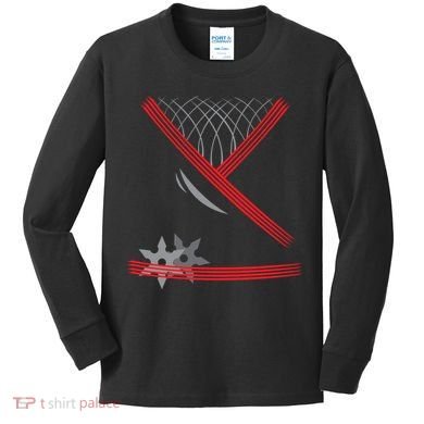Ninja Outfit Halloween Costume Kids Long Sleeve Shirt