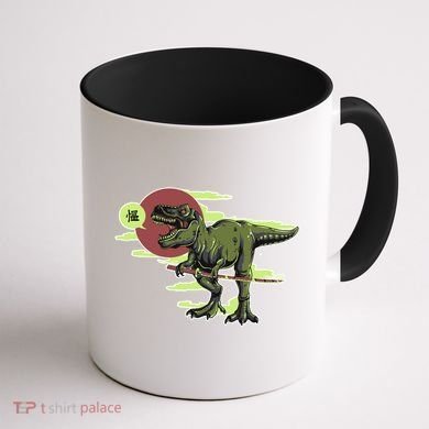 Ninja T-Rex Coffee Mug back