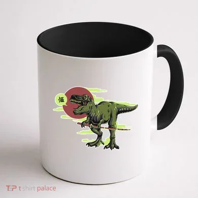 Ninja T-Rex Coffee Mug back