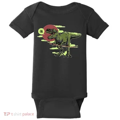 Ninja T-Rex Baby Bodysuit