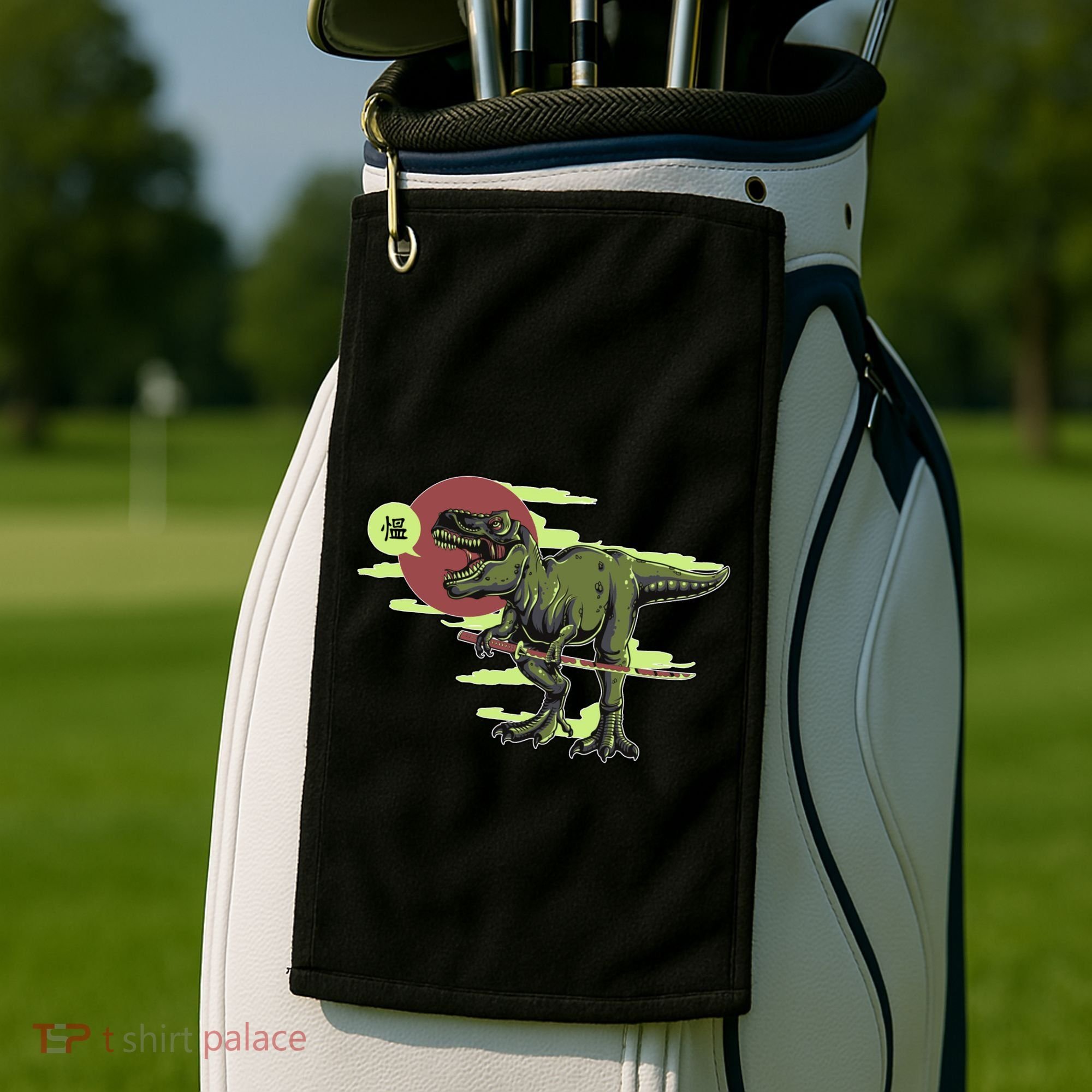 Ninja T-Rex Golf Towel
