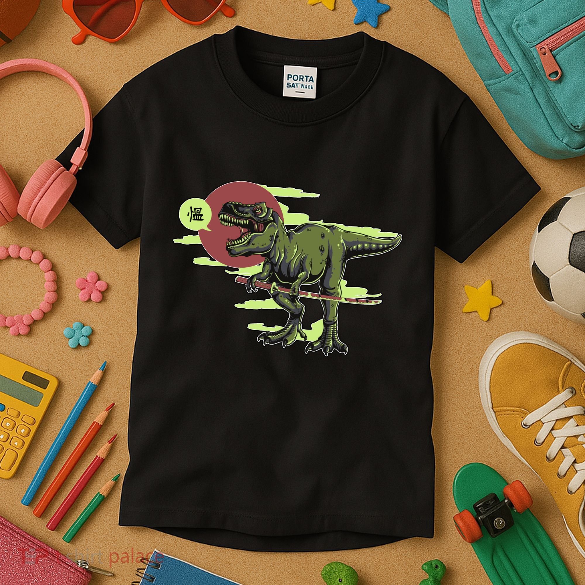Ninja T-Rex Kids T-Shirt