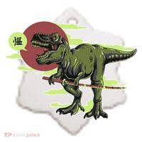 Ninja T-Rex Ceramic Ornament thumb 2